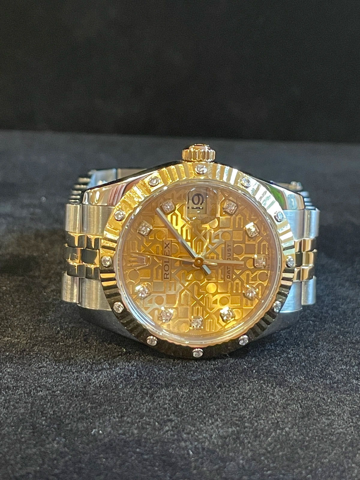 Rolex Datejust 178313 Champagne Jubilee Diamond Dial and Bezel TT Jubilee 31mm