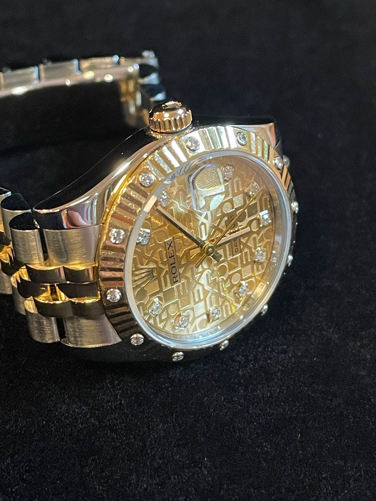 Rolex Datejust 178313 Champagne Jubilee Diamond Dial and Bezel TT Jubilee 31mm