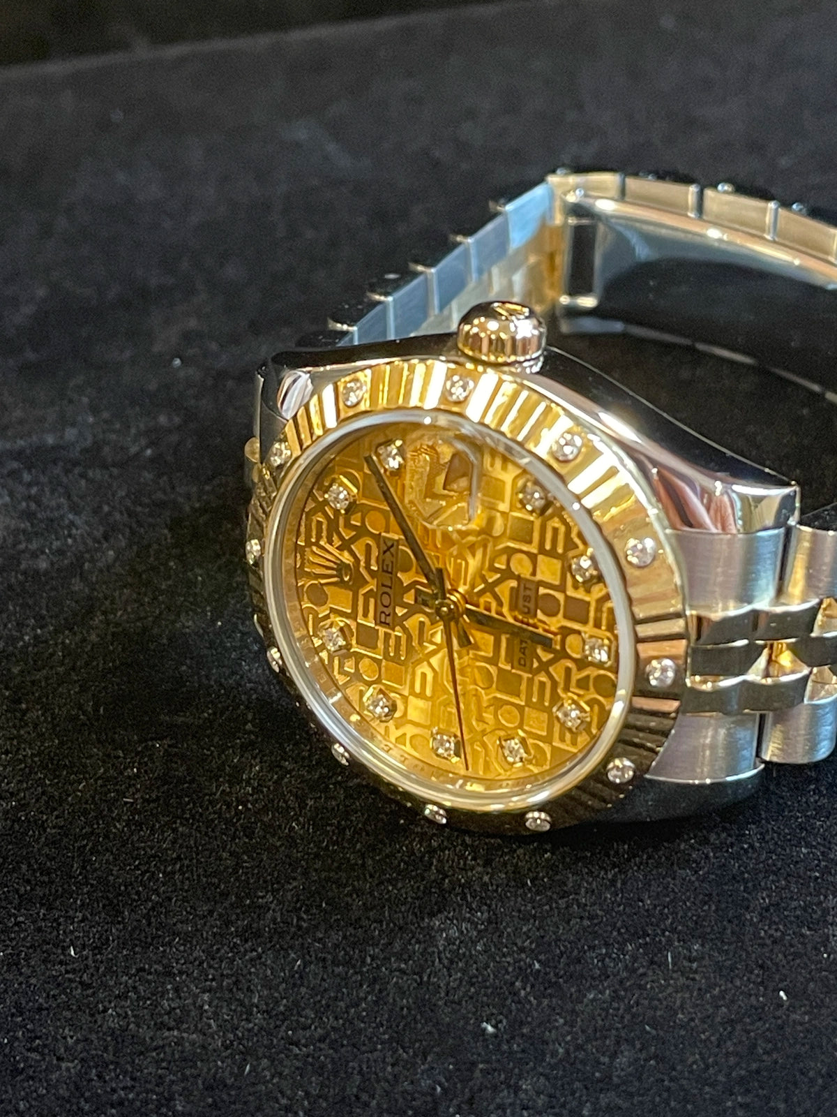 Rolex Datejust 178313 Champagne Jubilee Diamond Dial and Bezel TT Jubilee 31mm