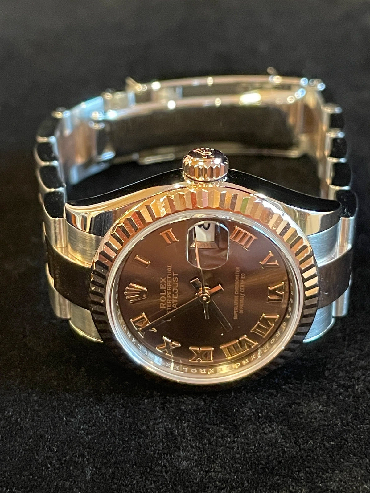 2022 Rolex Ladies Datejust 279171 Chocolate Dial TT Rose Oyster With Paper 28mm