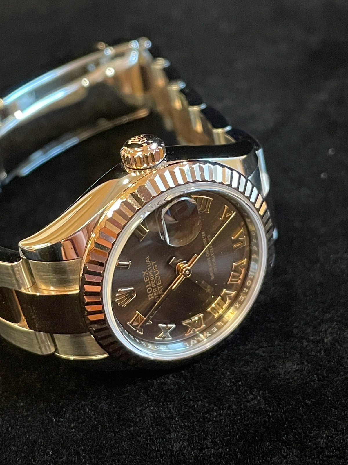 2022 Rolex Ladies Datejust 279171 Chocolate Dial TT Rose Oyster With Paper 28mm
