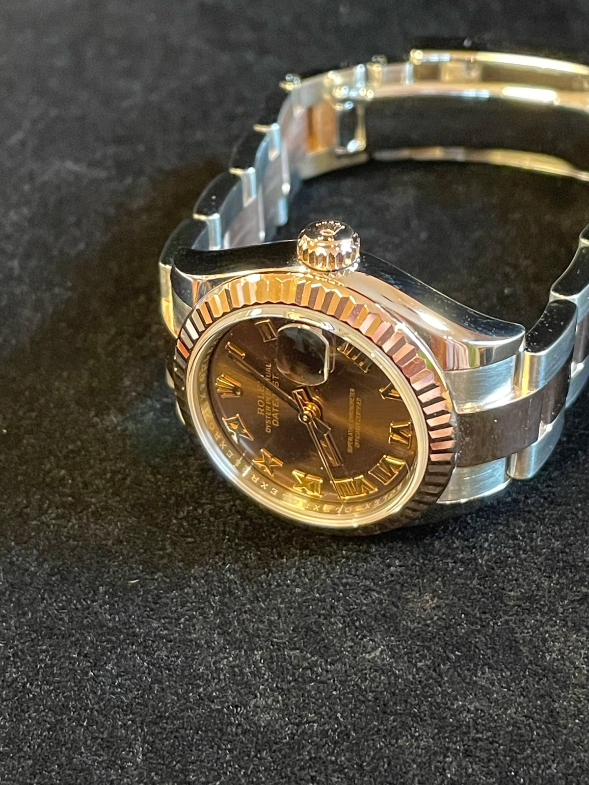 2022 Rolex Ladies Datejust 279171 Chocolate Dial TT Rose Oyster With Paper 28mm