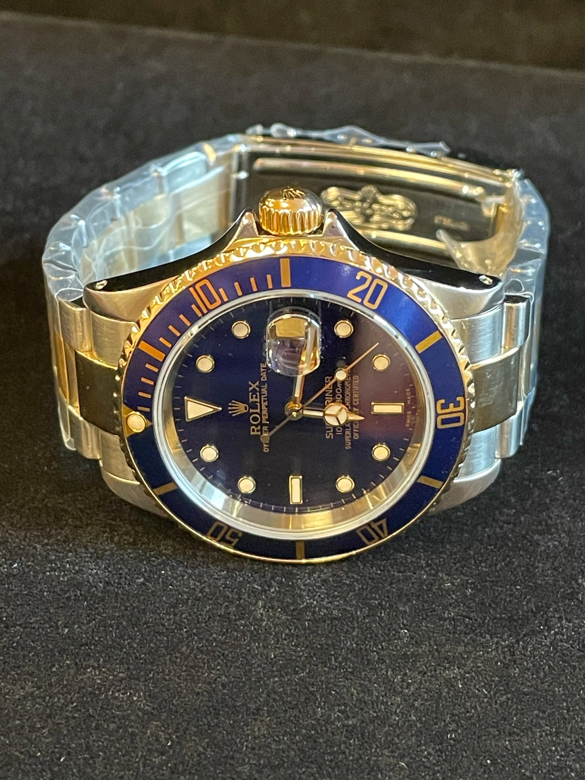 2001 Rolex Submariner 16613 Blue Dial TT Oyster No Papers 40mm