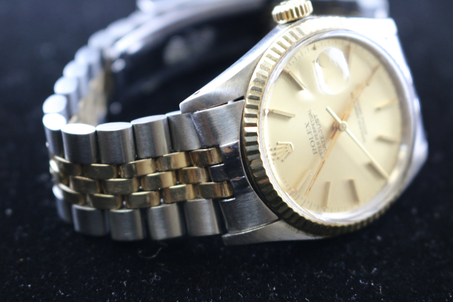 1981 Rolex Datejust 16013 Champagne Dial Two Tone Jubilee No Papers 36mm