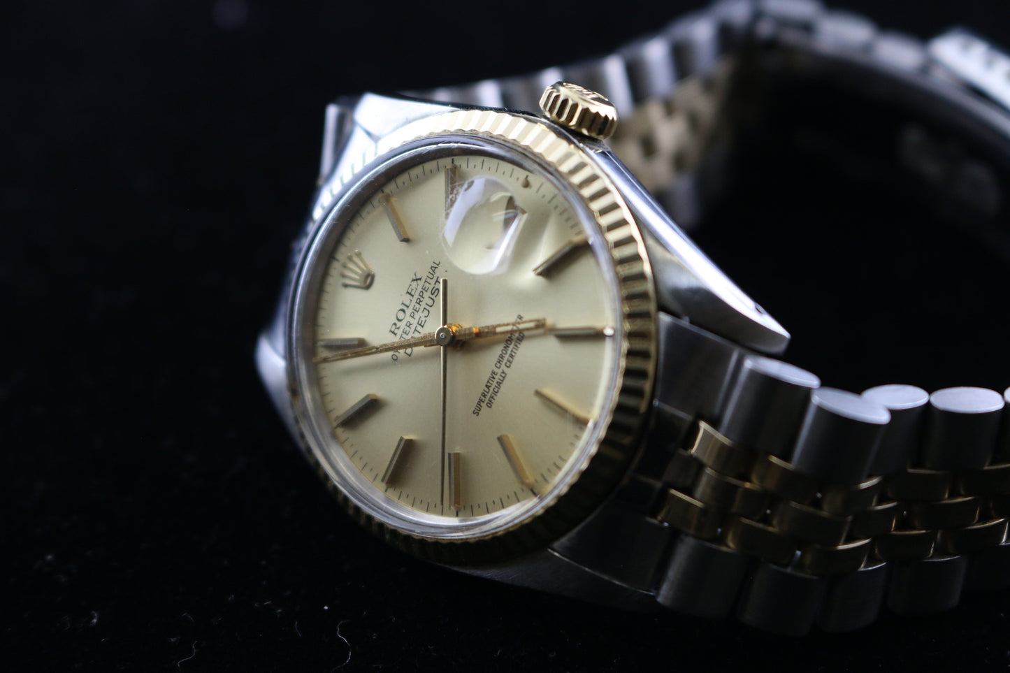 1981 Rolex Datejust 16013 Champagne Dial Two Tone Jubilee No Papers 36mm