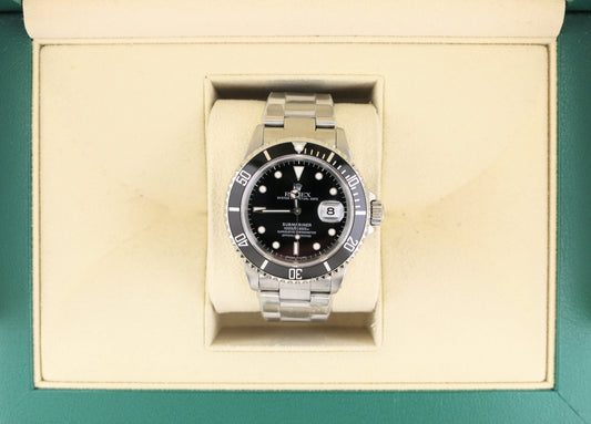 1997 Rolex Submariner Date 16610 Black Dial SS Oyster No Papers 40mm