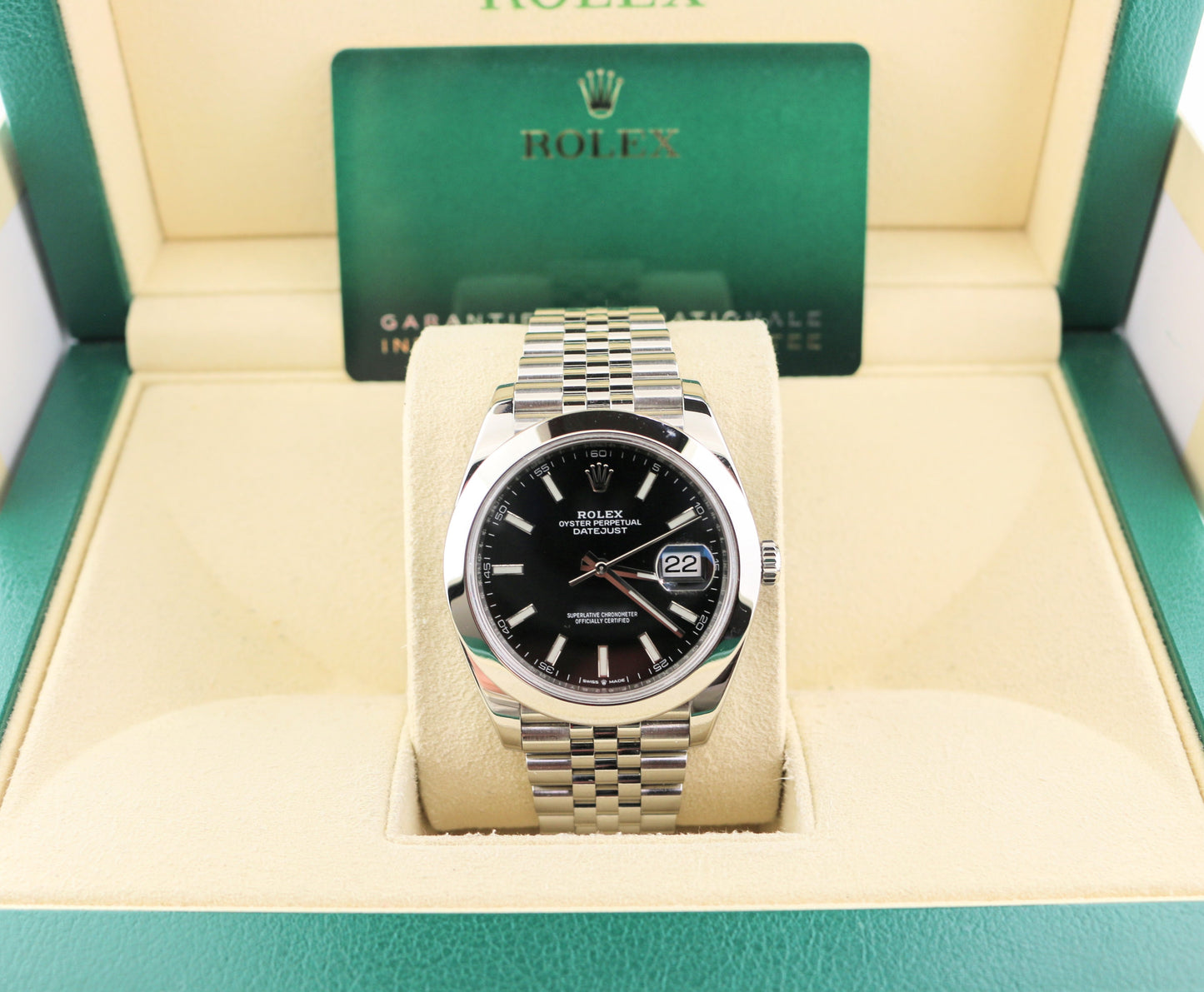 OHA 2020 Rolex Datejust 126300 Black Dial SS Jubilee With Papers 41mm