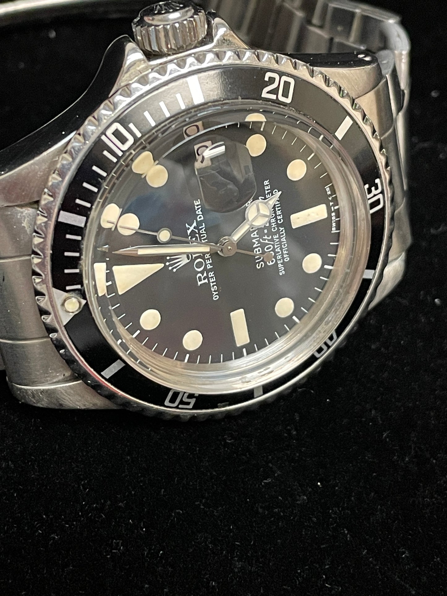 1974 Rolex Submariner 1680 Black Matte Dial SS Oyster No Papers 40mm