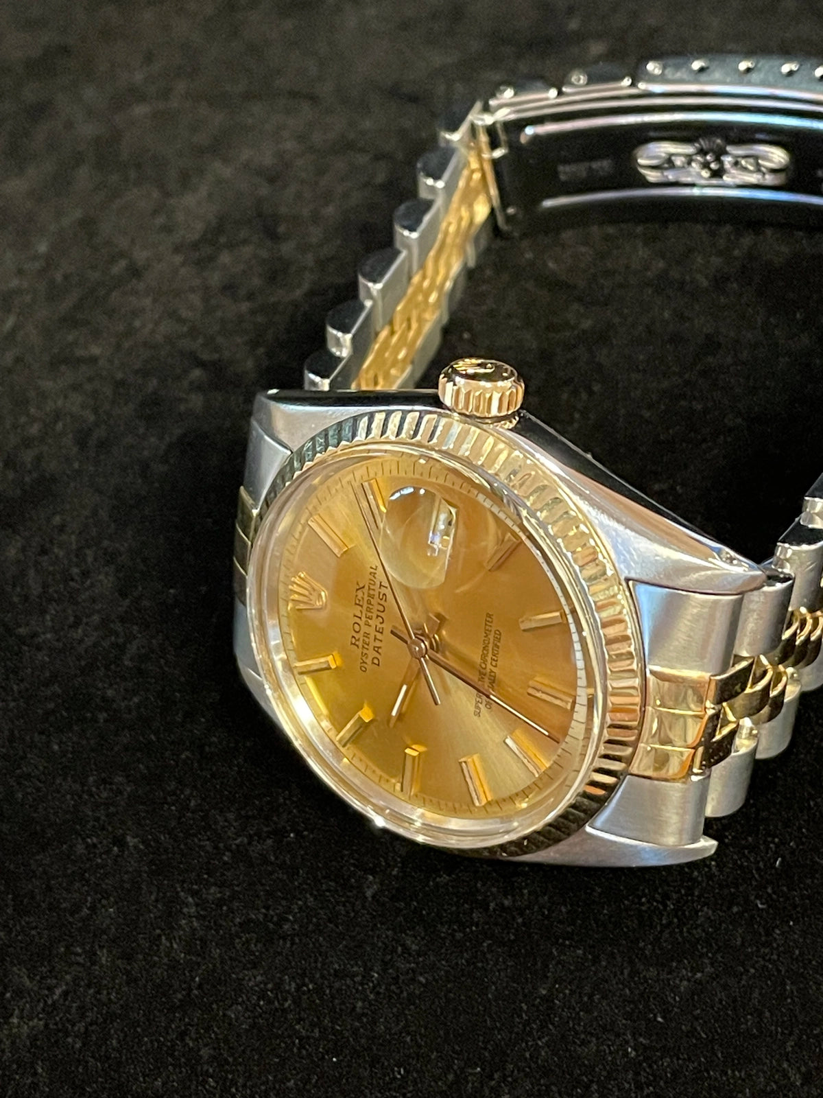 1974 Rolex Datejust 1601 Champagne Dial TT 18kt Jubilee No Papers 36mm