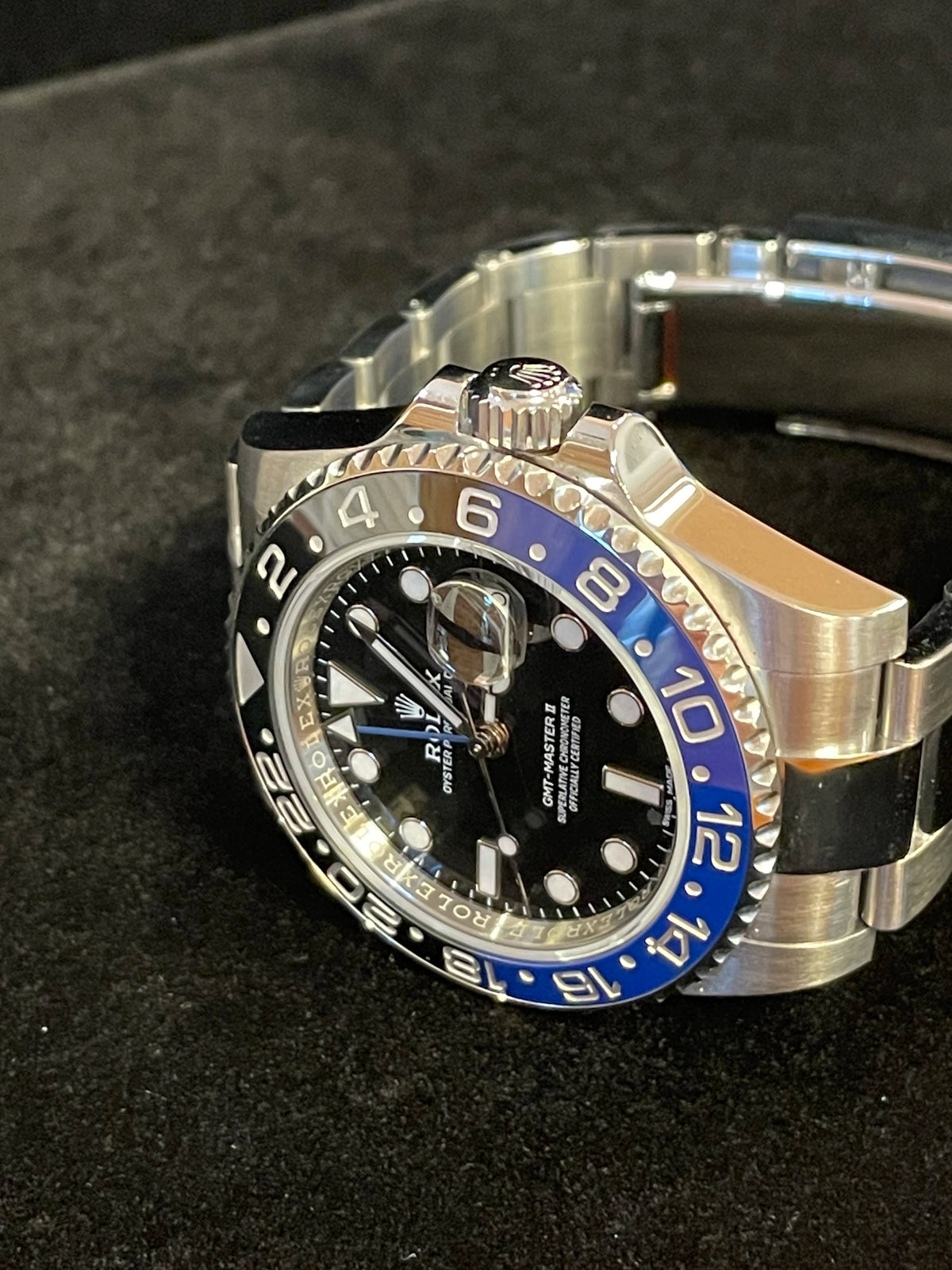 2016 Rolex GMT-Master II Batman 116710blnr Black Dial SS Oyster With Papers 40mm