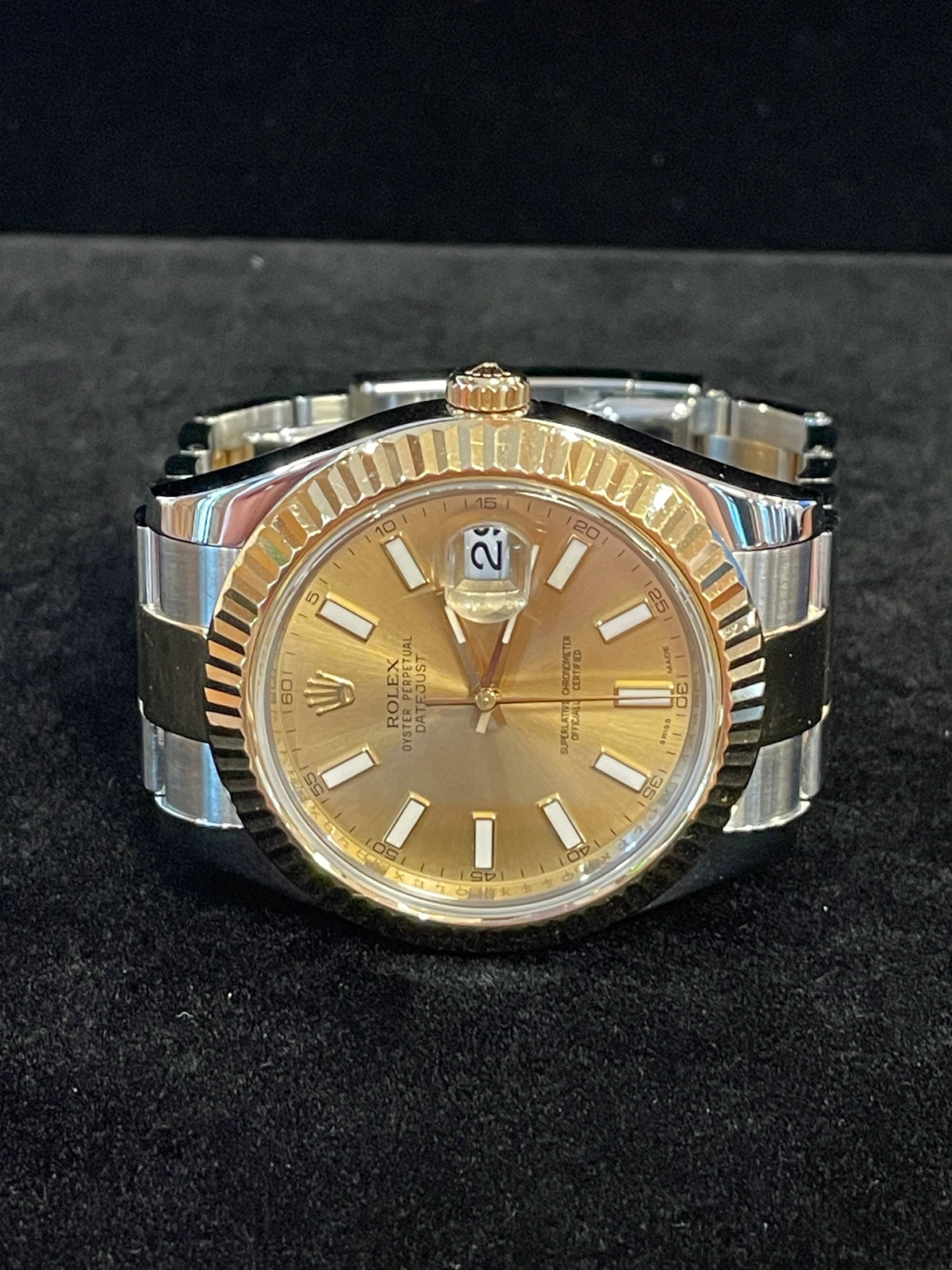2009 Rolex Datejust 116333 Champagne Dial TT 18kt Oyster No Papers 41mm
