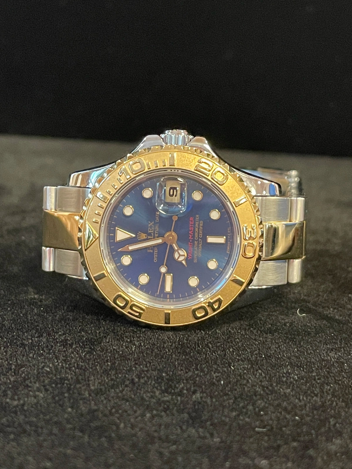 1997 Rolex Ladies Yacht-Master 69623 Blue Dial TT Oyster No Papers 29mm