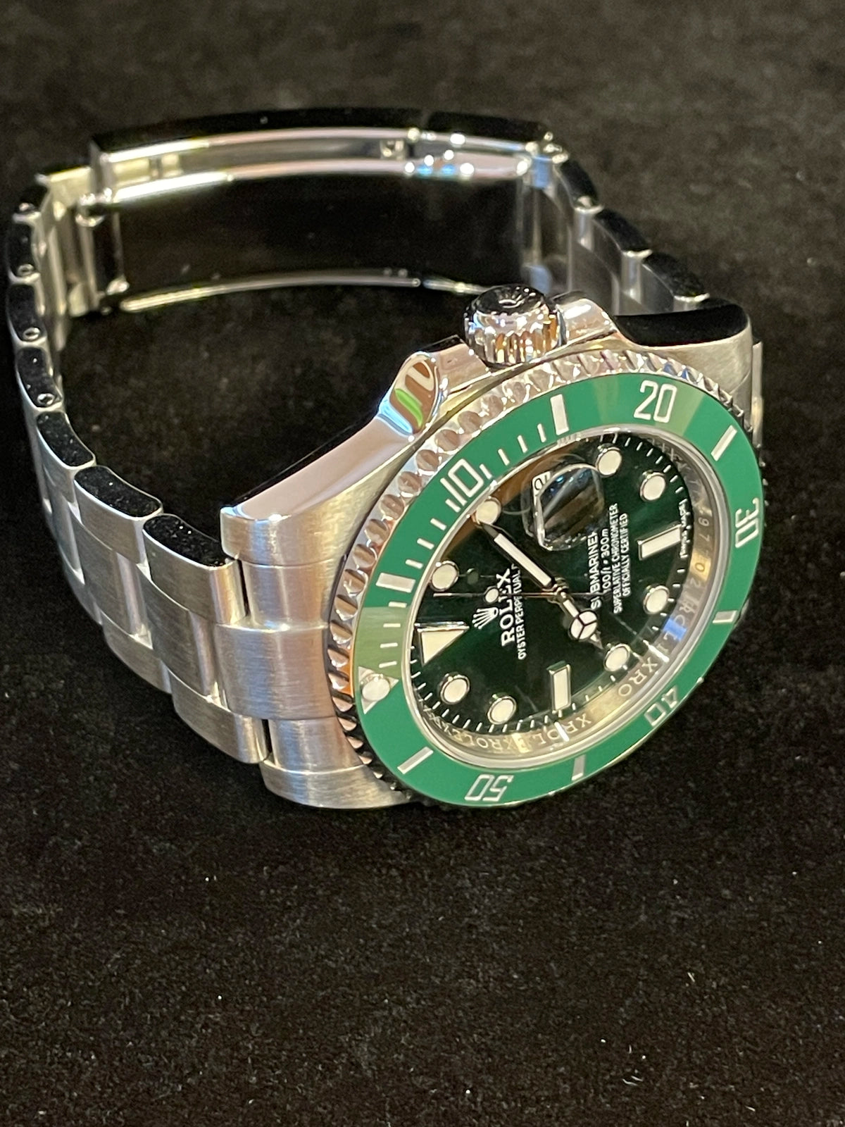 2019 Rolex Hulk Submariner 116610LV Green Dial SS Oyster No Papers 40mm