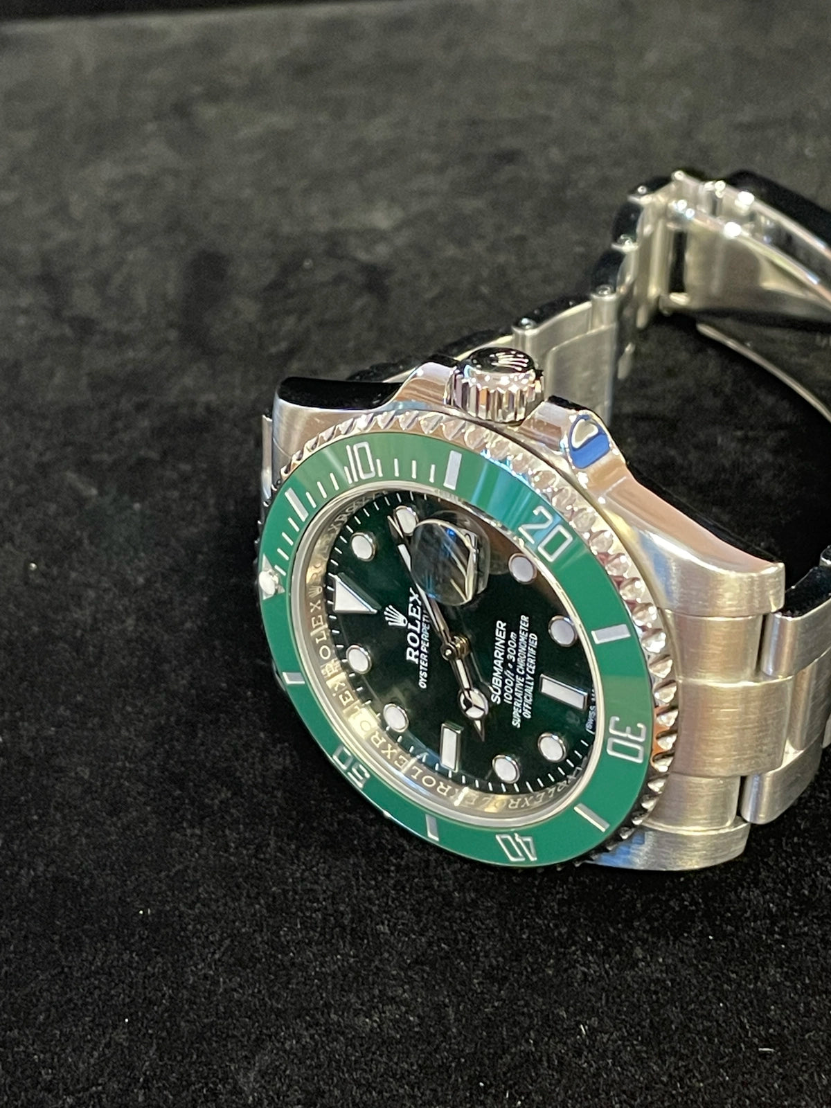 2019 Rolex Hulk Submariner 116610LV Green Dial SS Oyster No Papers 40mm