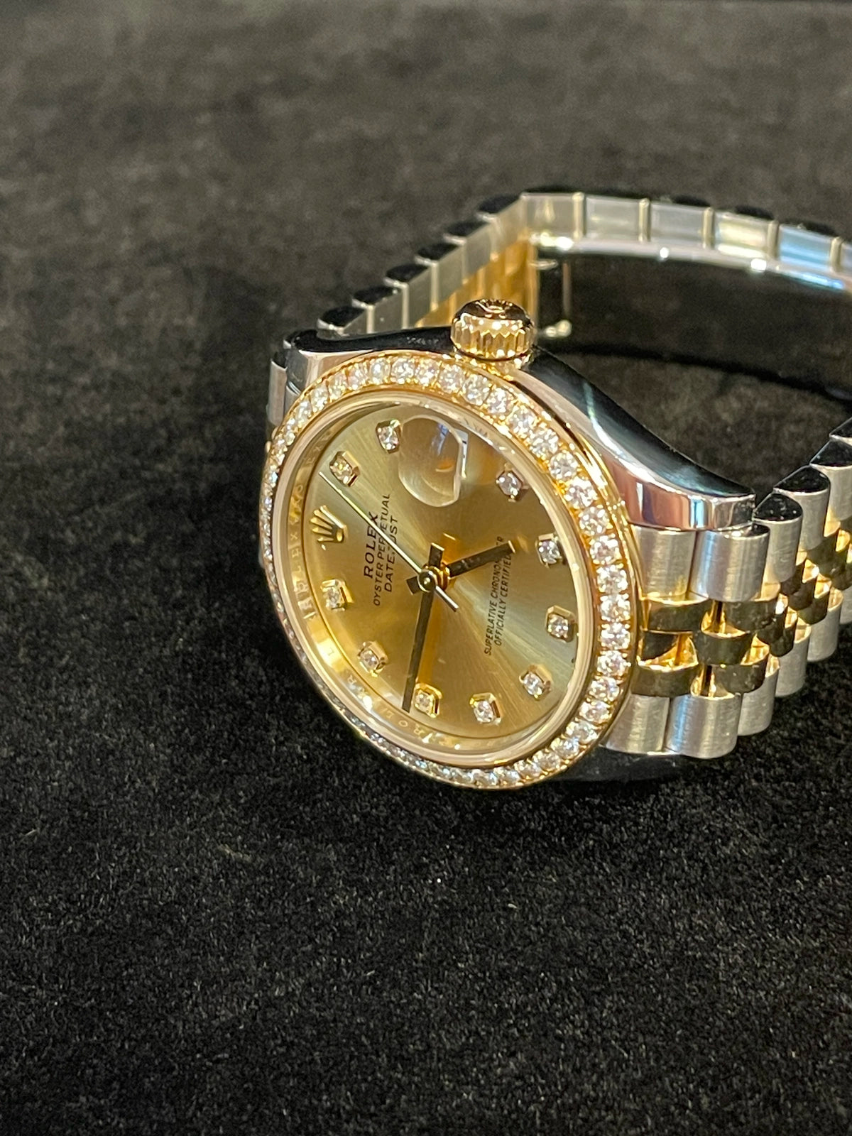 2025 Rolex Datejust 278383rbr Champagne Diamond Dial + Bezel TT Jubilee 31mm