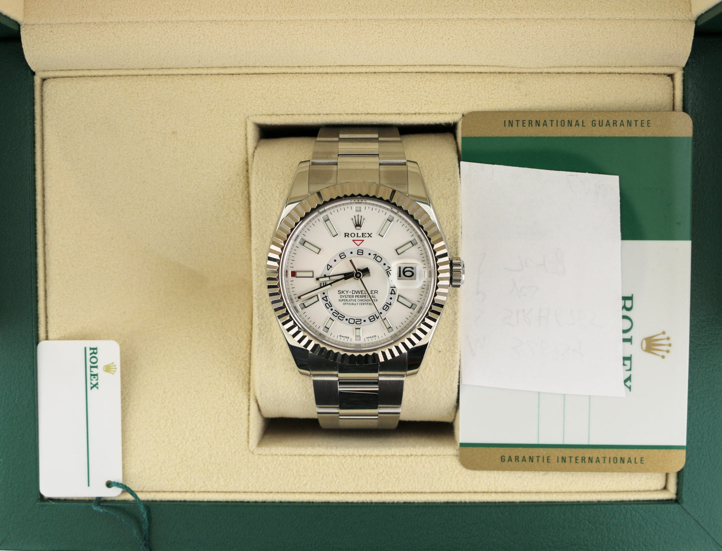 OHA 2020 Rolex Sky-Dweller 326934 White Dial SS Oyster With Papers 42mm