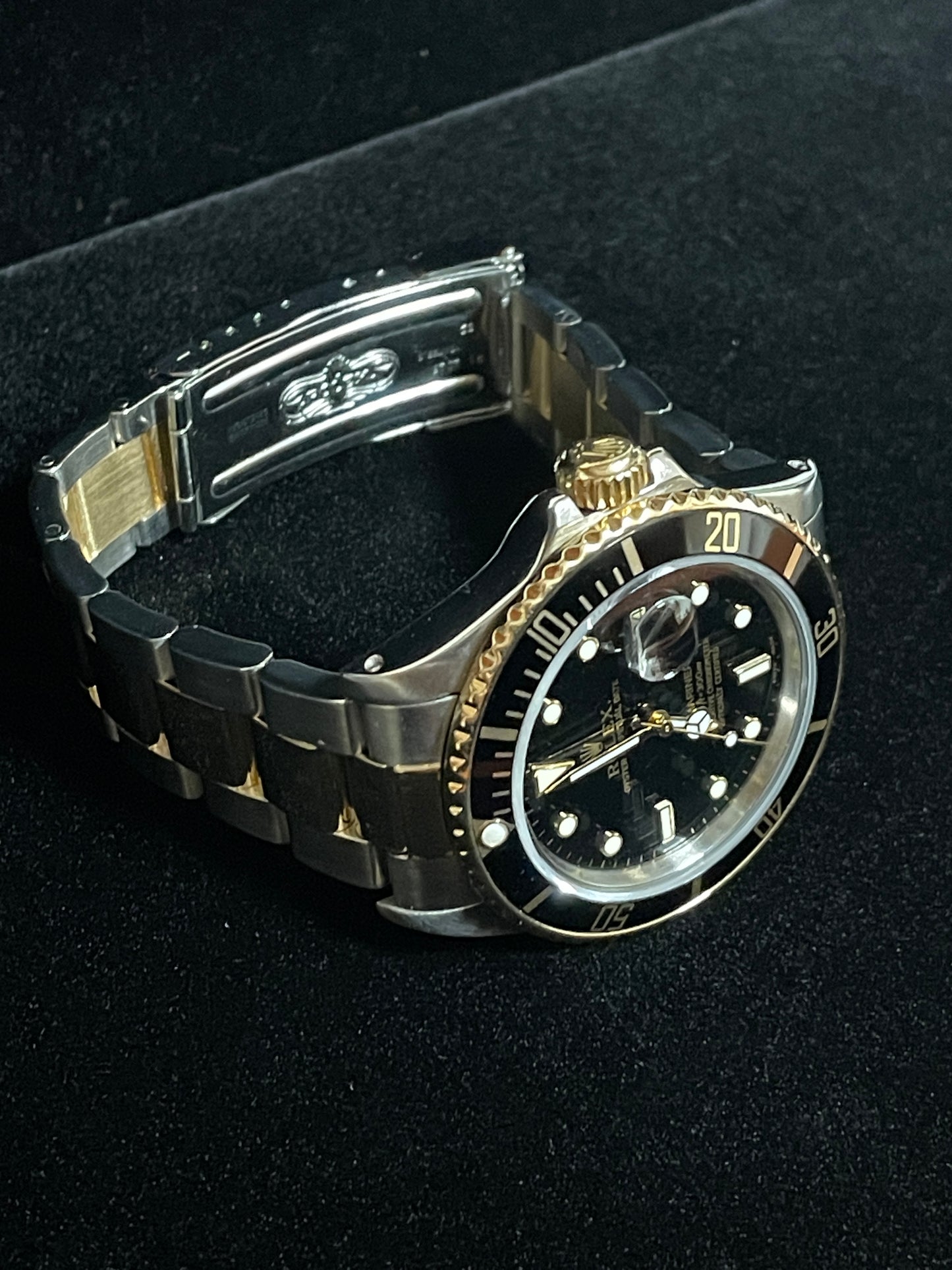 1985 Rolex Submariner Date 16803 Black Dial TT 18kt Oyster No Papers 40mm