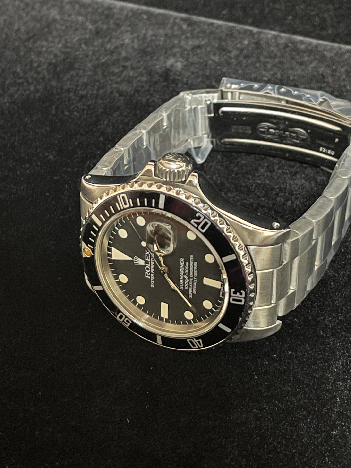 1984 Rolex Submariner Date 16800 Black Matte Patina Dial SS Oyster No Paper 40mm