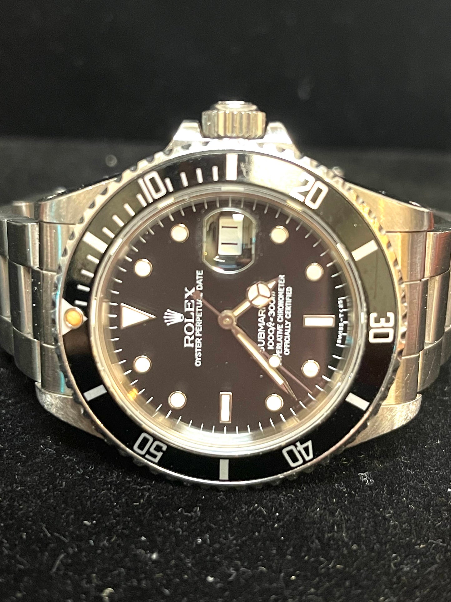 1986 Rolex Submariner 16800 Black Spider Dial Oyster Bracelet No Papers 40mm