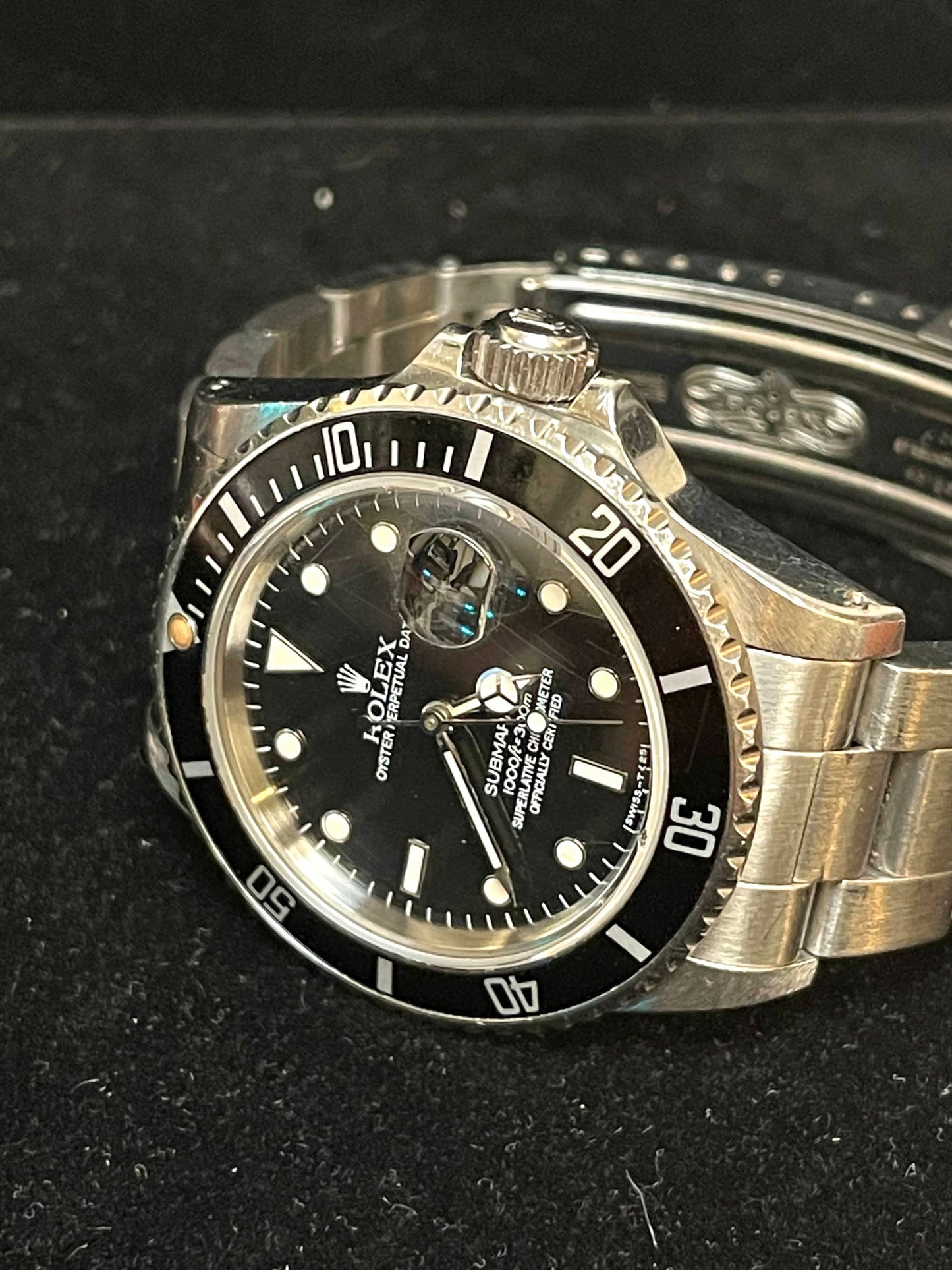 1986 Rolex Submariner 16800 Black Spider Dial Oyster Bracelet No Papers 40mm