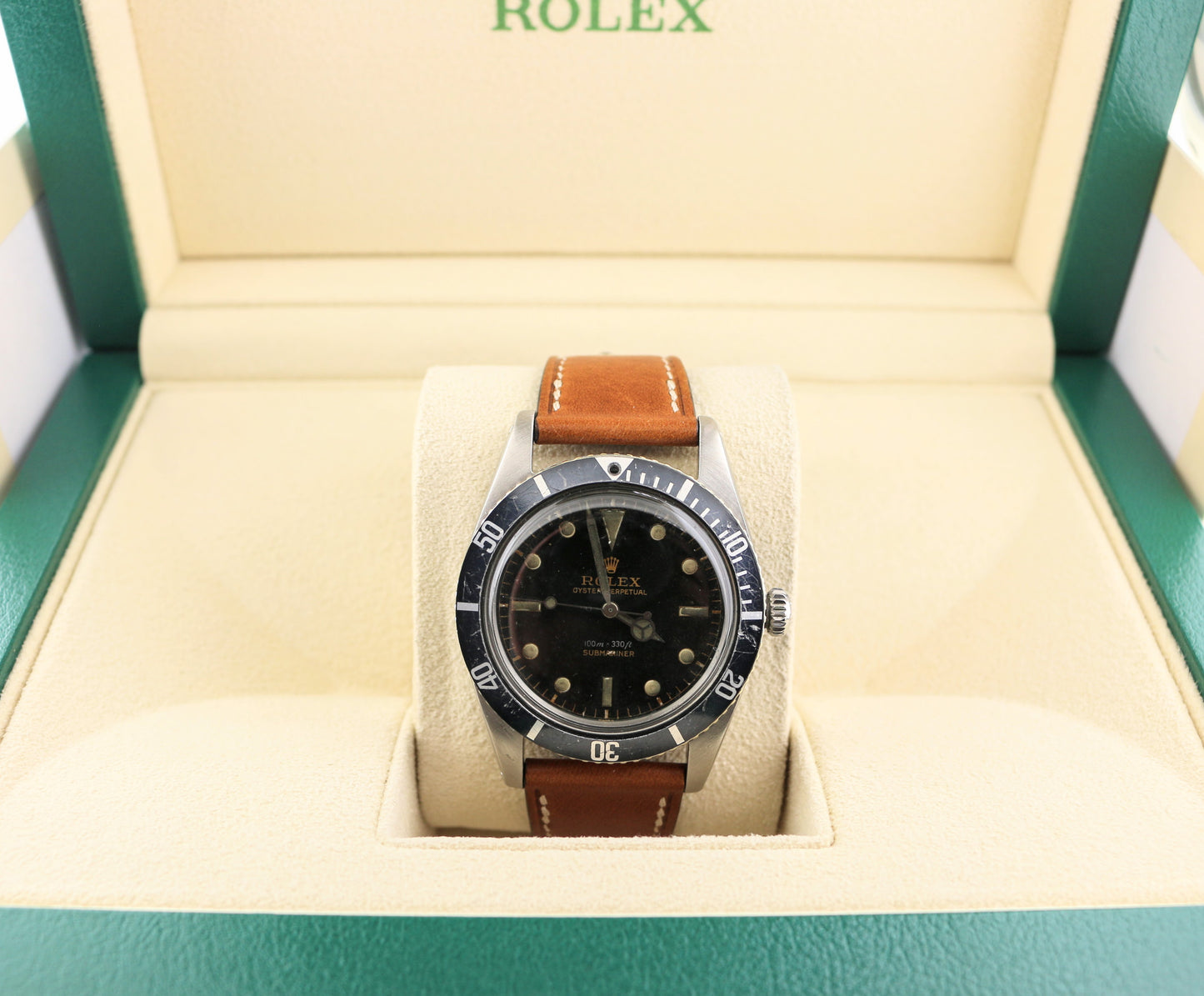 1958 Rolex Submariner 5508 James Bond Tropical Gilt Dial Meters First 40mm