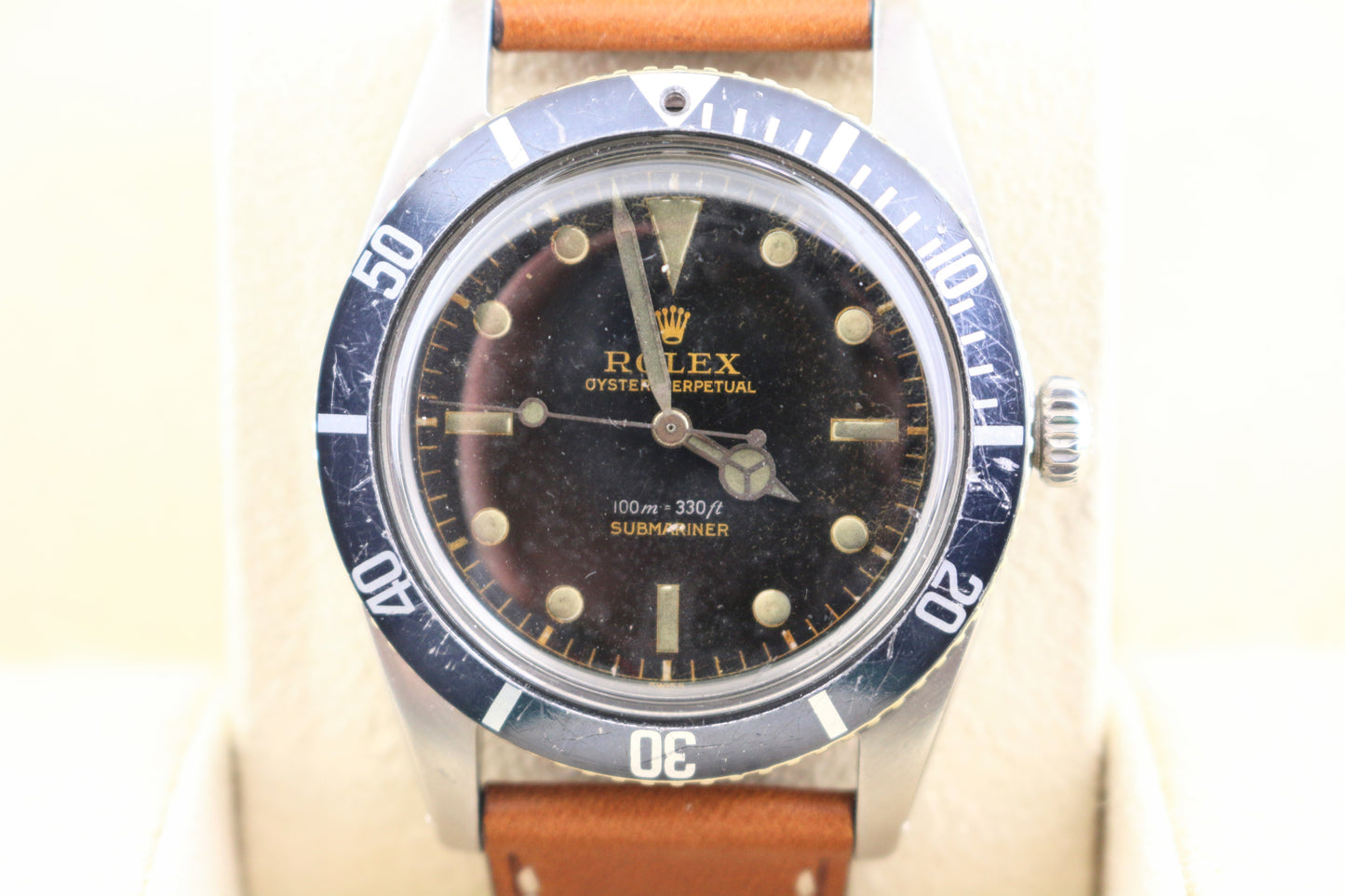 1958 Rolex Submariner 5508 James Bond Tropical Gilt Dial Meters First 40mm