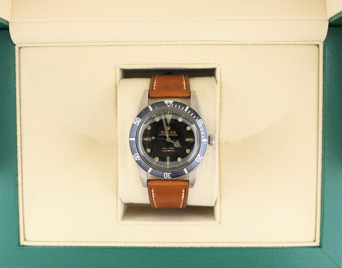 1958 Rolex Submariner 5508 James Bond Tropical Gilt Dial Meters First 40mm