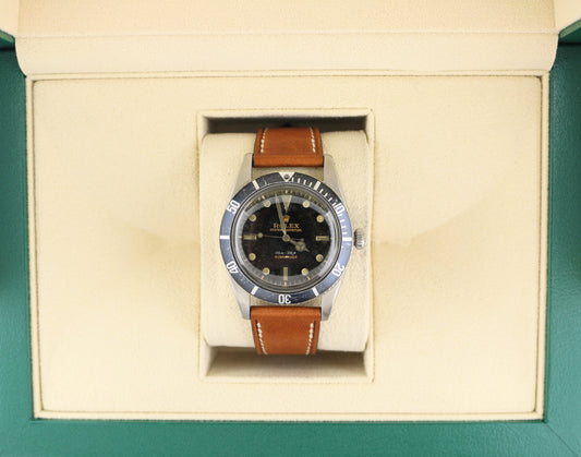1958 Rolex Submariner 5508 James Bond Tropical Gilt Dial Meters First 40mm