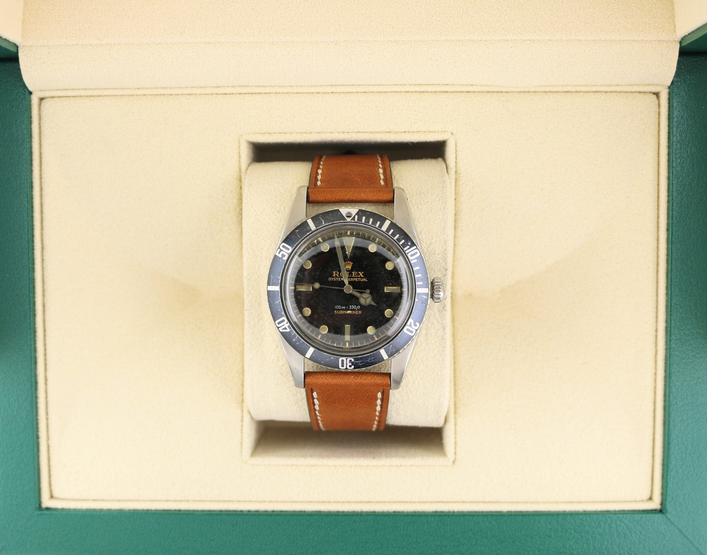 1958 Rolex Submariner 5508 James Bond Tropical Gilt Dial Meters First 40mm