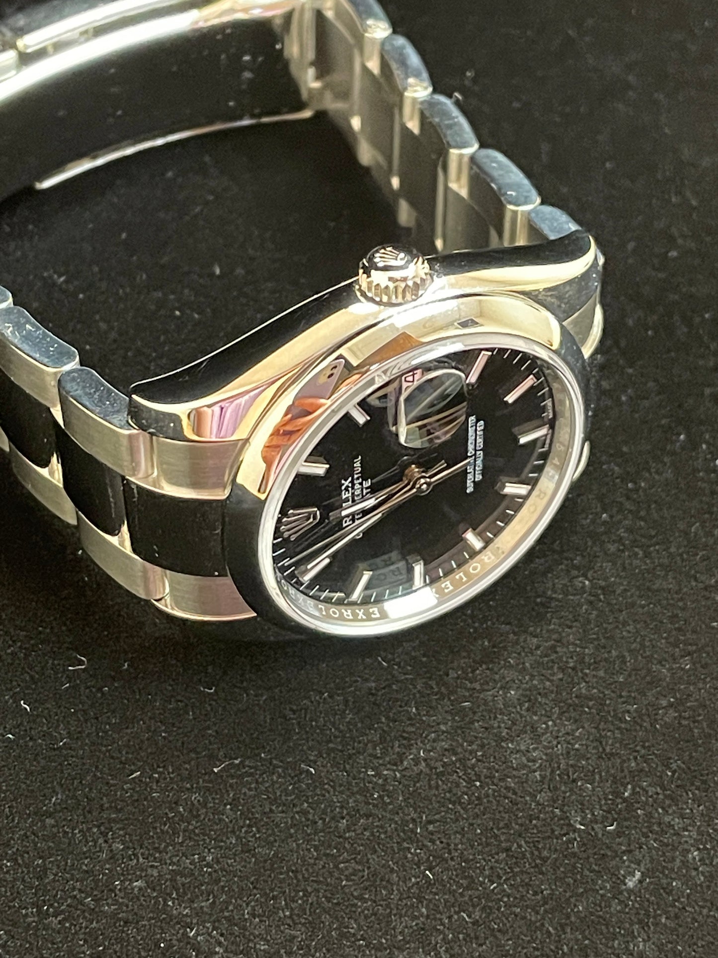 2016 Rolex Date 115200 Black Dial SS Oyster No Papers With Serial Tag 34mm
