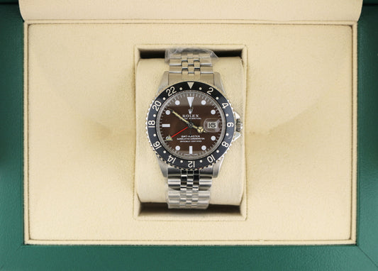 1964 Rolex GMT-Master 1675 Black Dial PCG Case SS Jubilee No Papers 40mm