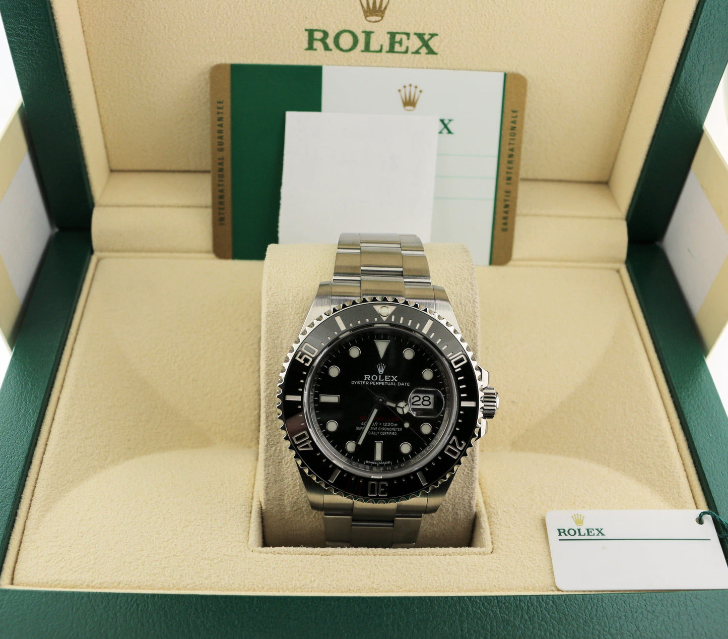 OHA 2017 Rolex Red Sea-Dweller 126600 Black Dial SS Oyster With Papers 43mm
