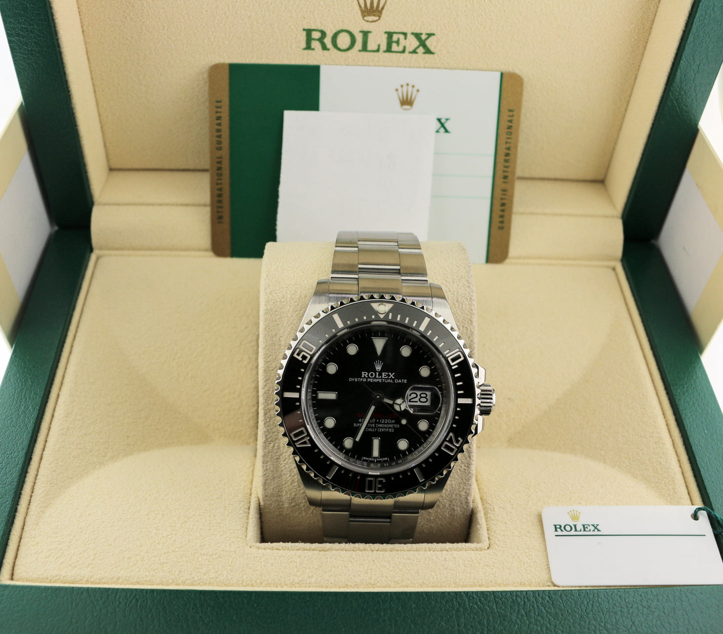 OHA 2017 Rolex Red Sea-Dweller 126600 Black Dial SS Oyster With Papers 43mm