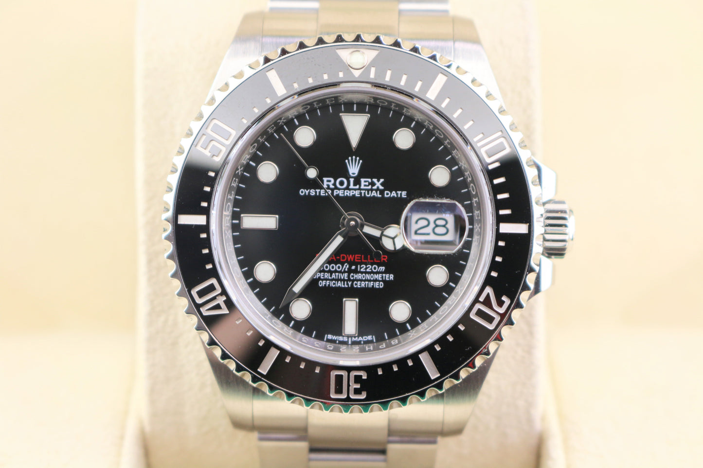 OHA 2017 Rolex Red Sea-Dweller 126600 Black Dial SS Oyster With Papers 43mm