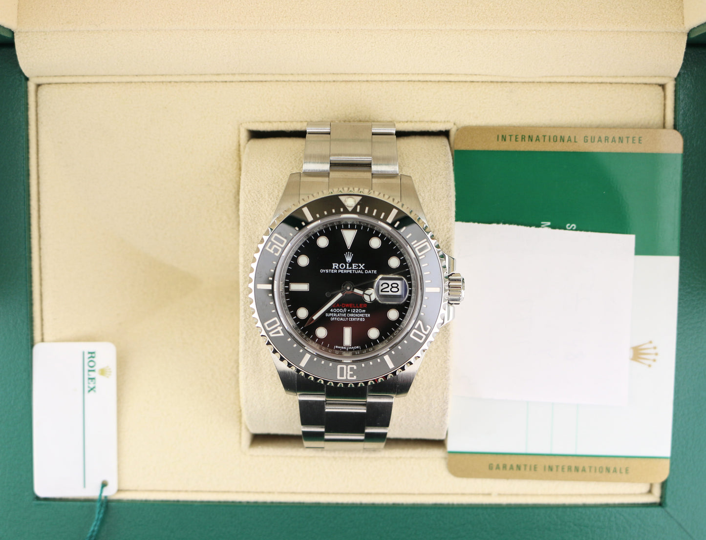 OHA 2017 Rolex Red Sea-Dweller 126600 Black Dial SS Oyster With Papers 43mm