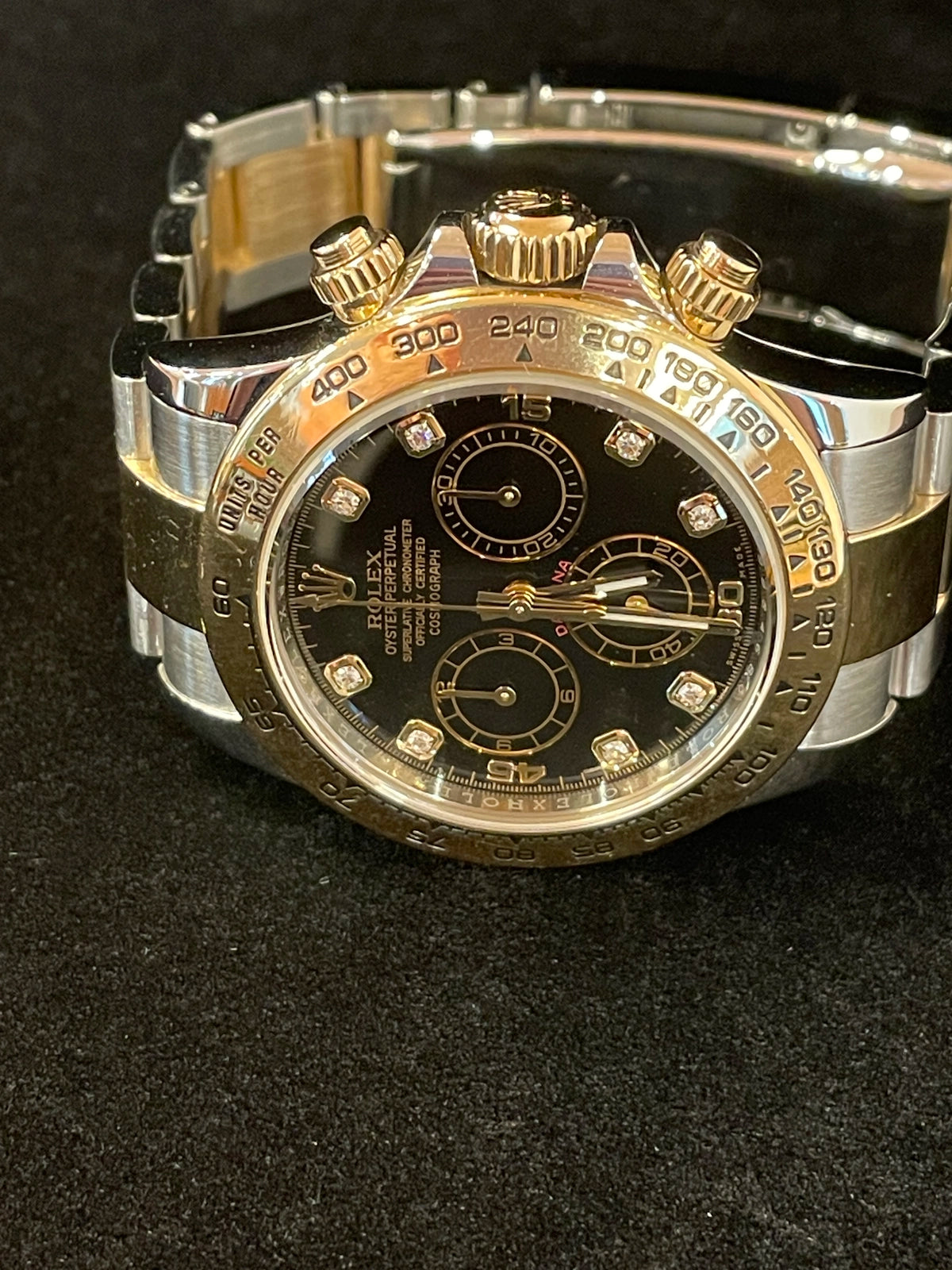 2018 Rolex Daytona 116503 Black Diamond Dial TT Oyster No Papers 40mm