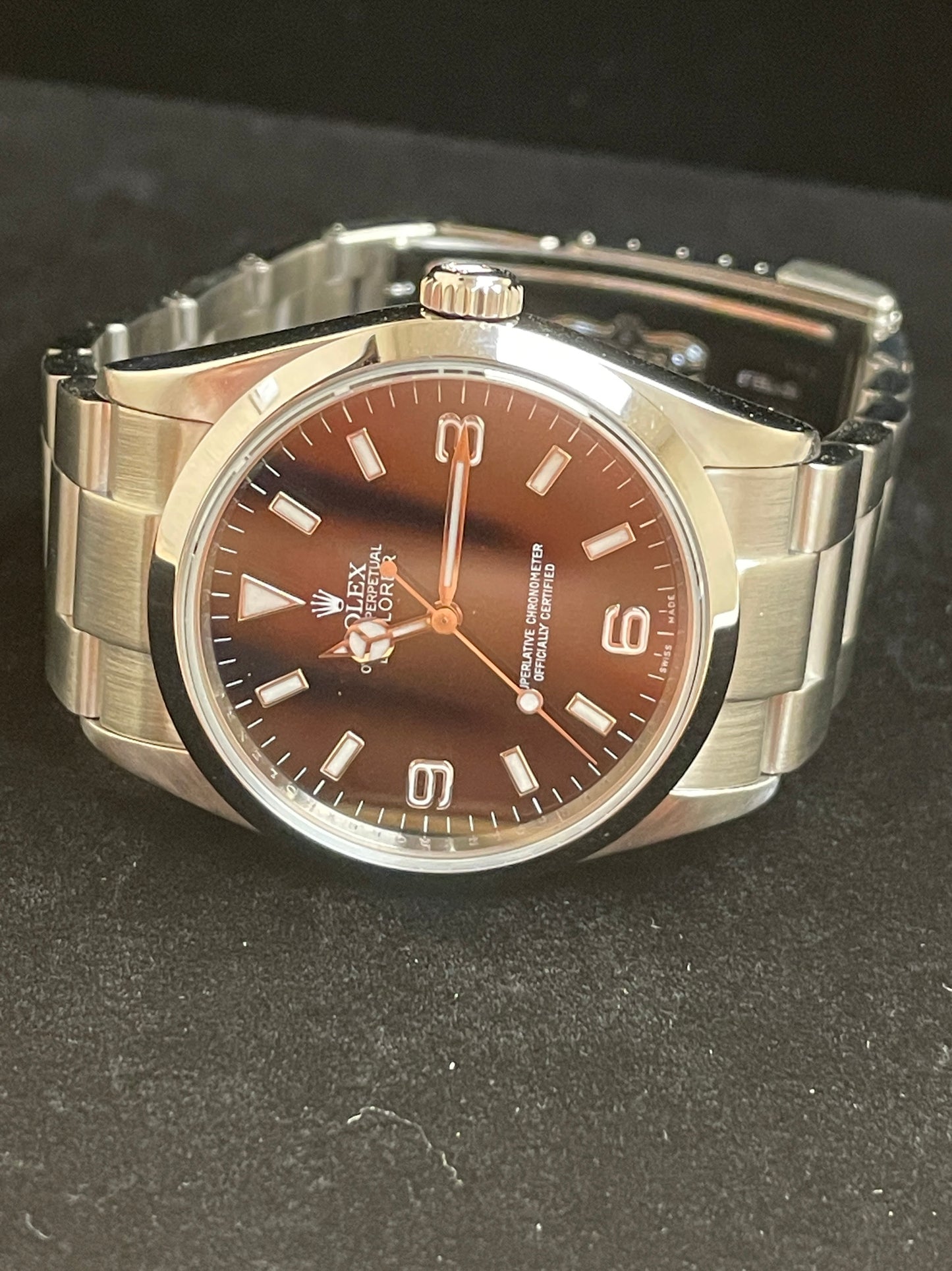 2008 Rolex Explorer 114270 Black Dial SS Oyster Engraved Rehault No Papers 36mm