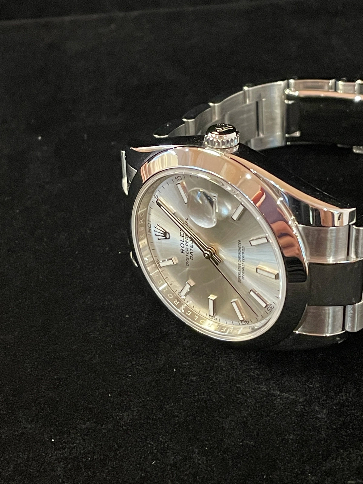 2021 Rolex Datejust 126300 Silver Stick Dial SS Oyster With Papers 41mm