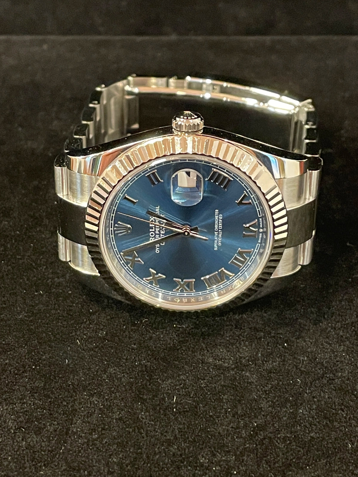 2023 Rolex Datejust 126334 Blue Roman Dial SS Oyster With Papers 41mm