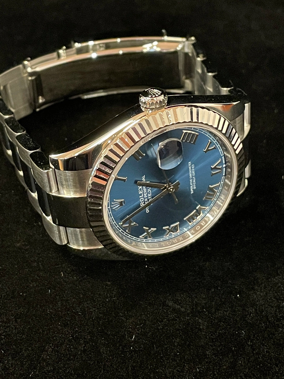 2023 Rolex Datejust 126334 Blue Roman Dial SS Oyster With Papers 41mm