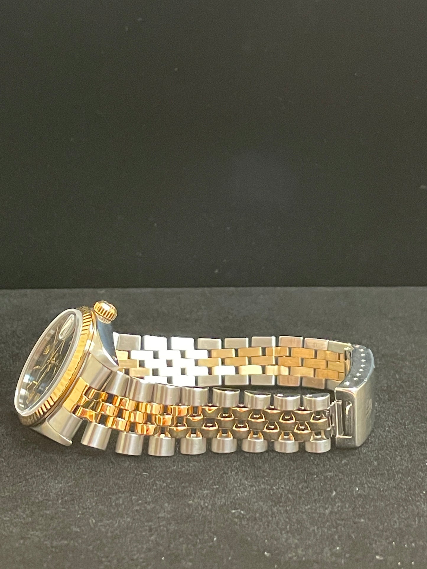 1988 Rolex Midsize Datejust 68273 Blue Dial TT 18kt Jubilee No Papers 31mm