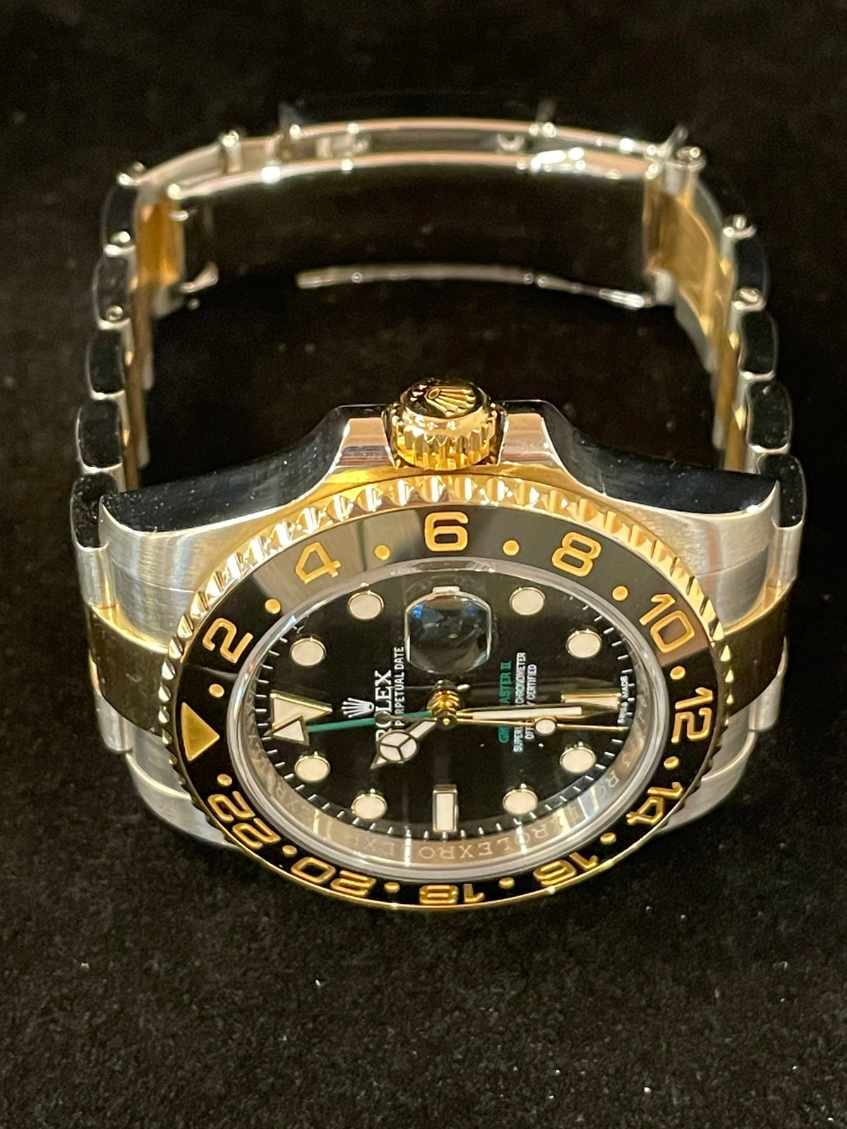 2014 Rolex GMT-Master II 116713 Black Dial TT 18kt Oyster With Papers 40mm