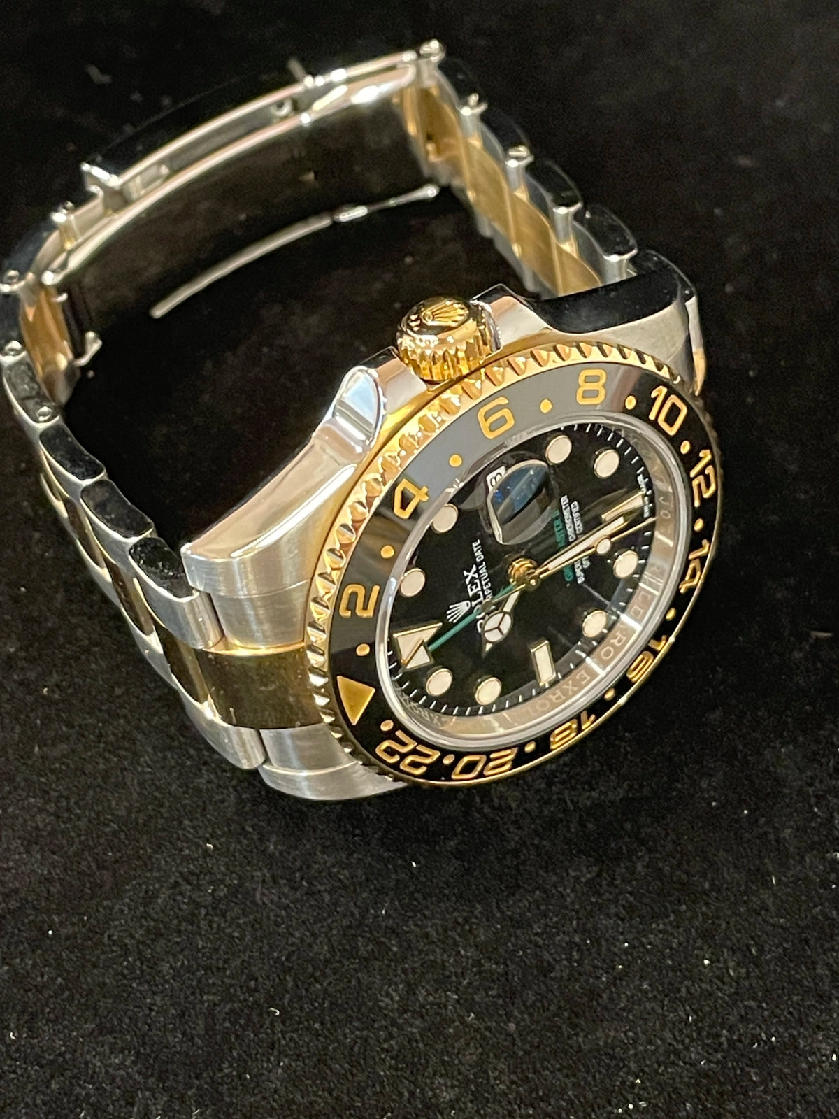 2014 Rolex GMT-Master II 116713 Black Dial TT 18kt Oyster With Papers 40mm