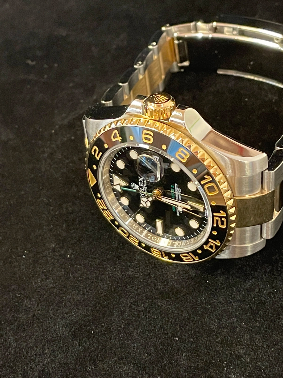 2014 Rolex GMT-Master II 116713 Black Dial TT 18kt Oyster With Papers 40mm
