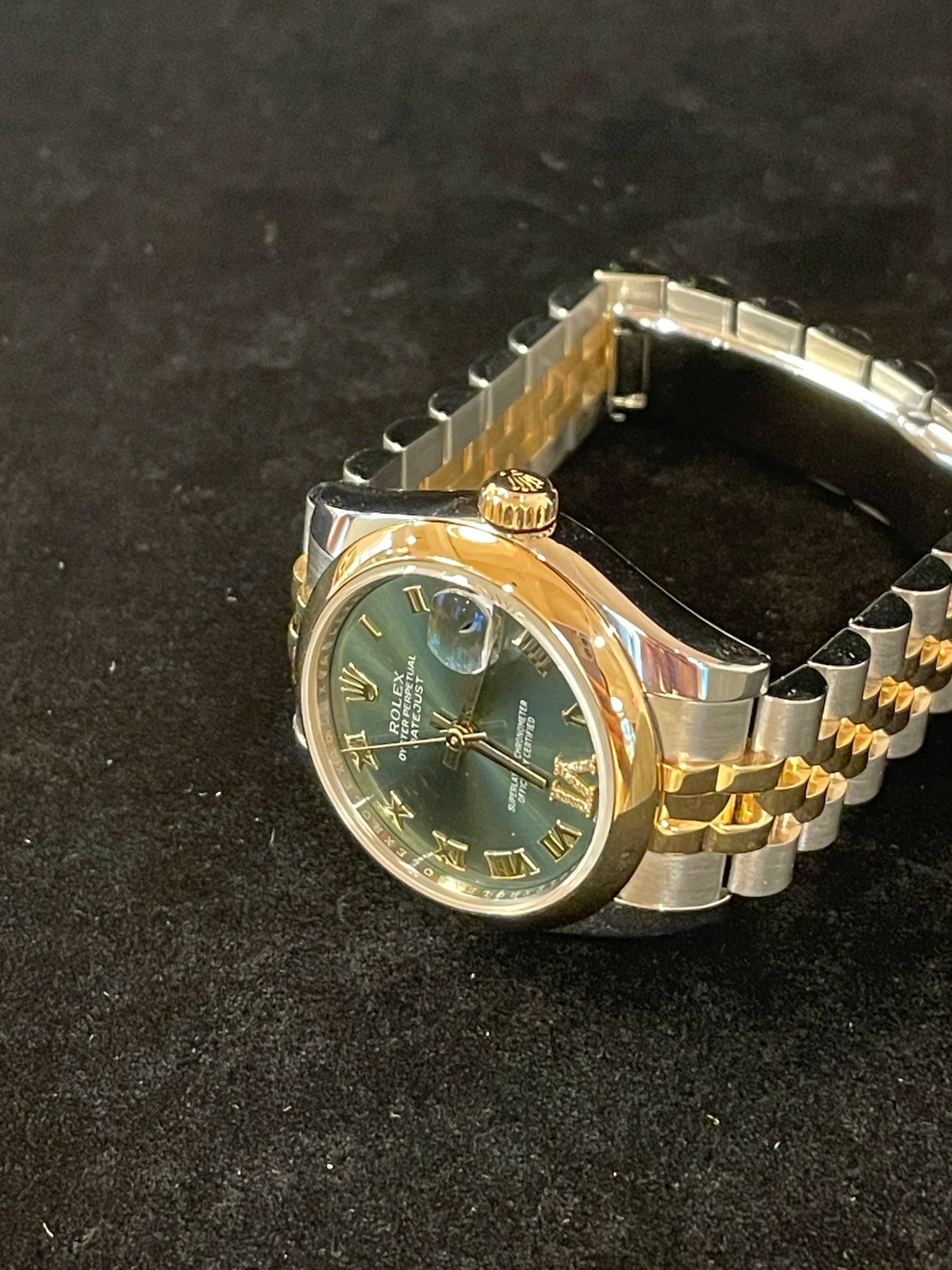2016 Rolex Datejust 178243 Olive Green Diamond VI Dial TT Jubilee W/ Papers 31mm