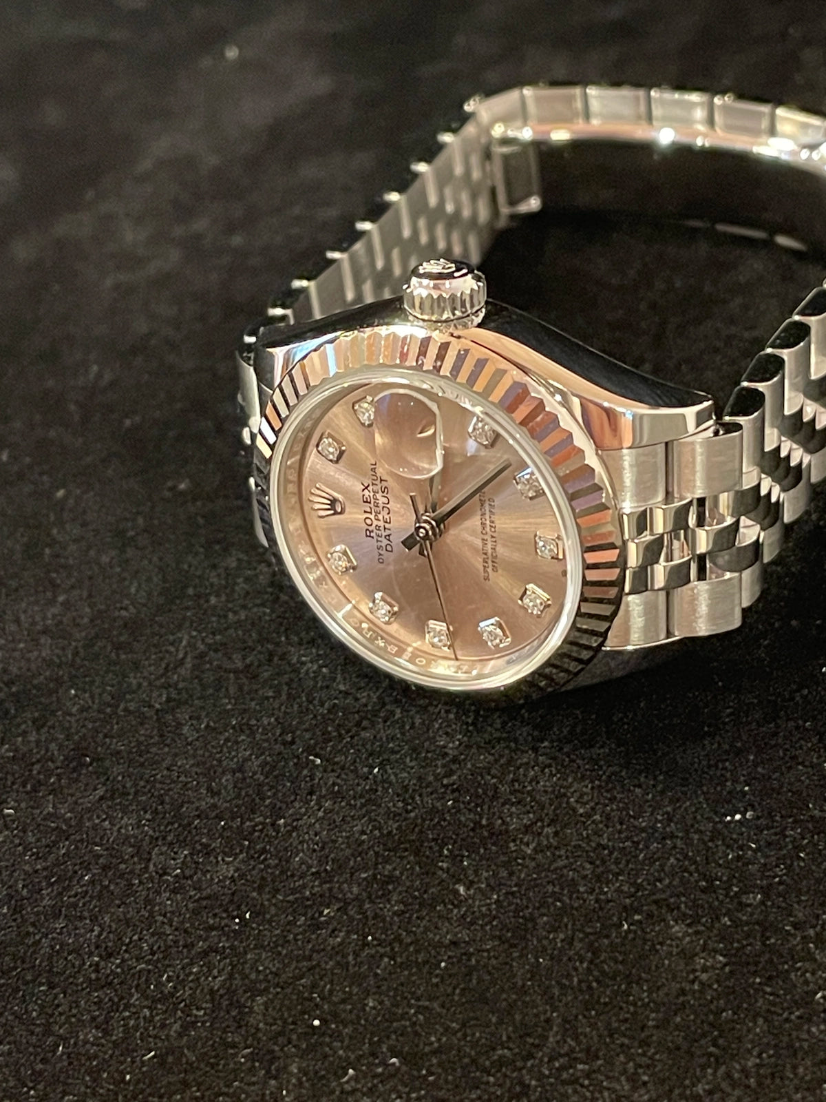 2023 Rolex Ladies Datejust 279174 Pink Diamond Dial SS Jubilee With Papers 28mm
