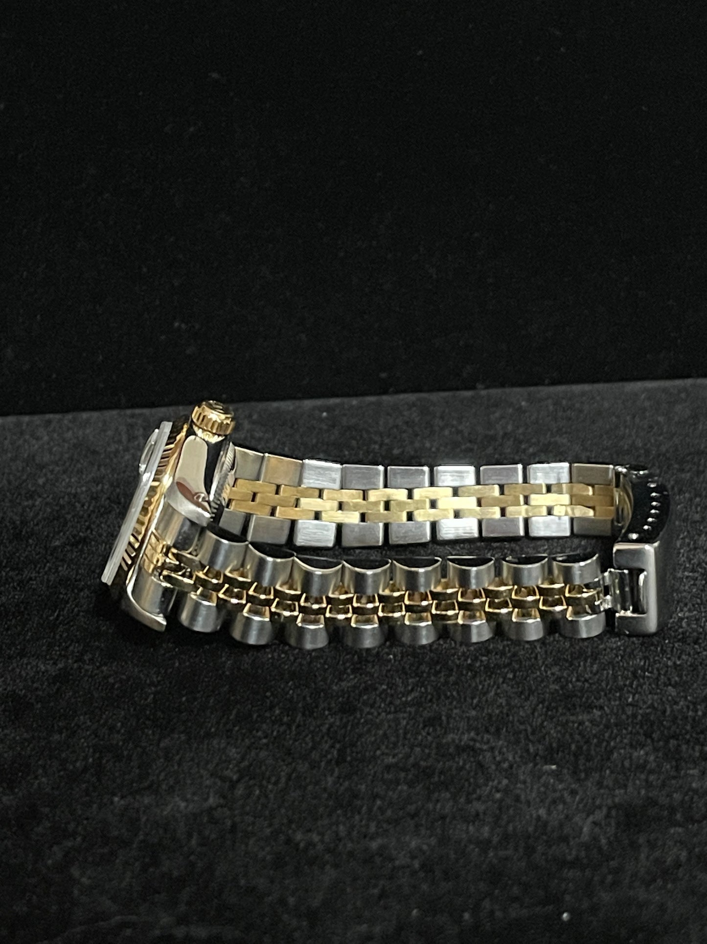 1988 Rolex Ladies Datejust 69173 White Roman Dial TT 18kt Jubilee No Papers 26mm