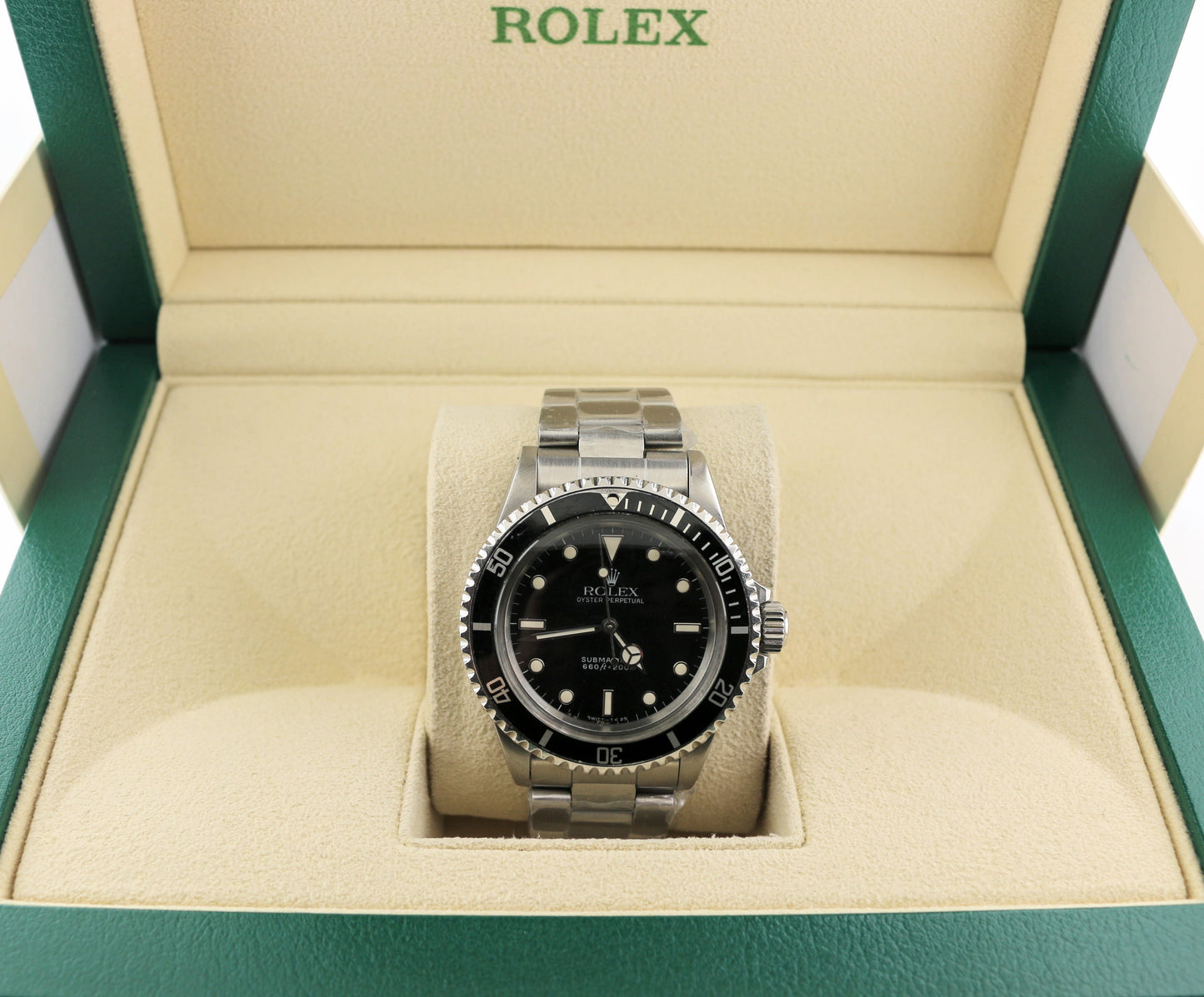 1988 Rolex Submariner No Date 5513 Black Spider Dial SS Oyster No Papers 40mm