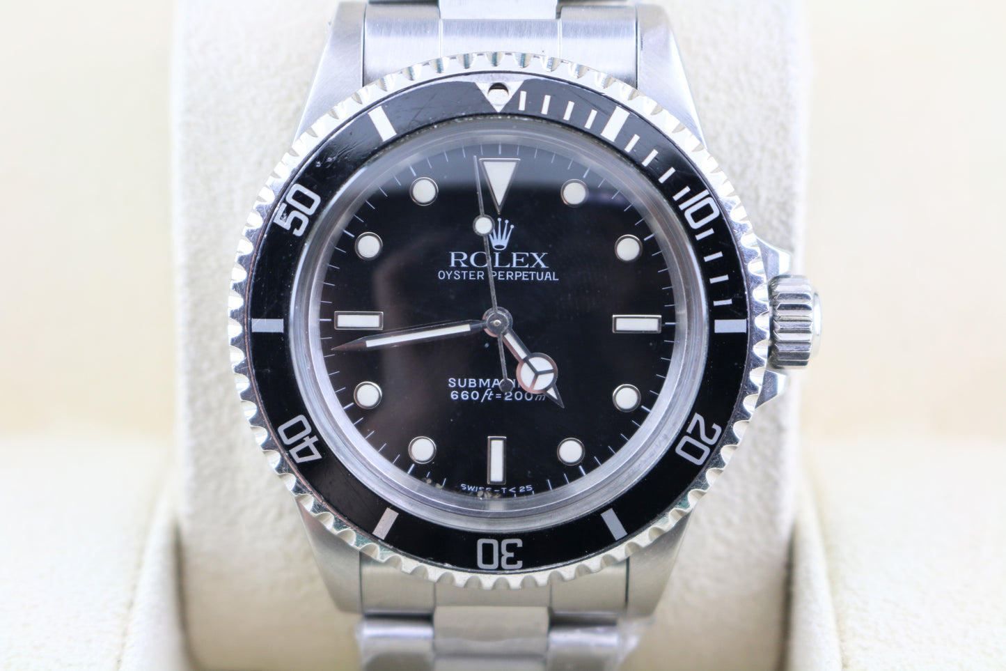 1988 Rolex Submariner No Date 5513 Black Spider Dial SS Oyster No Papers 40mm