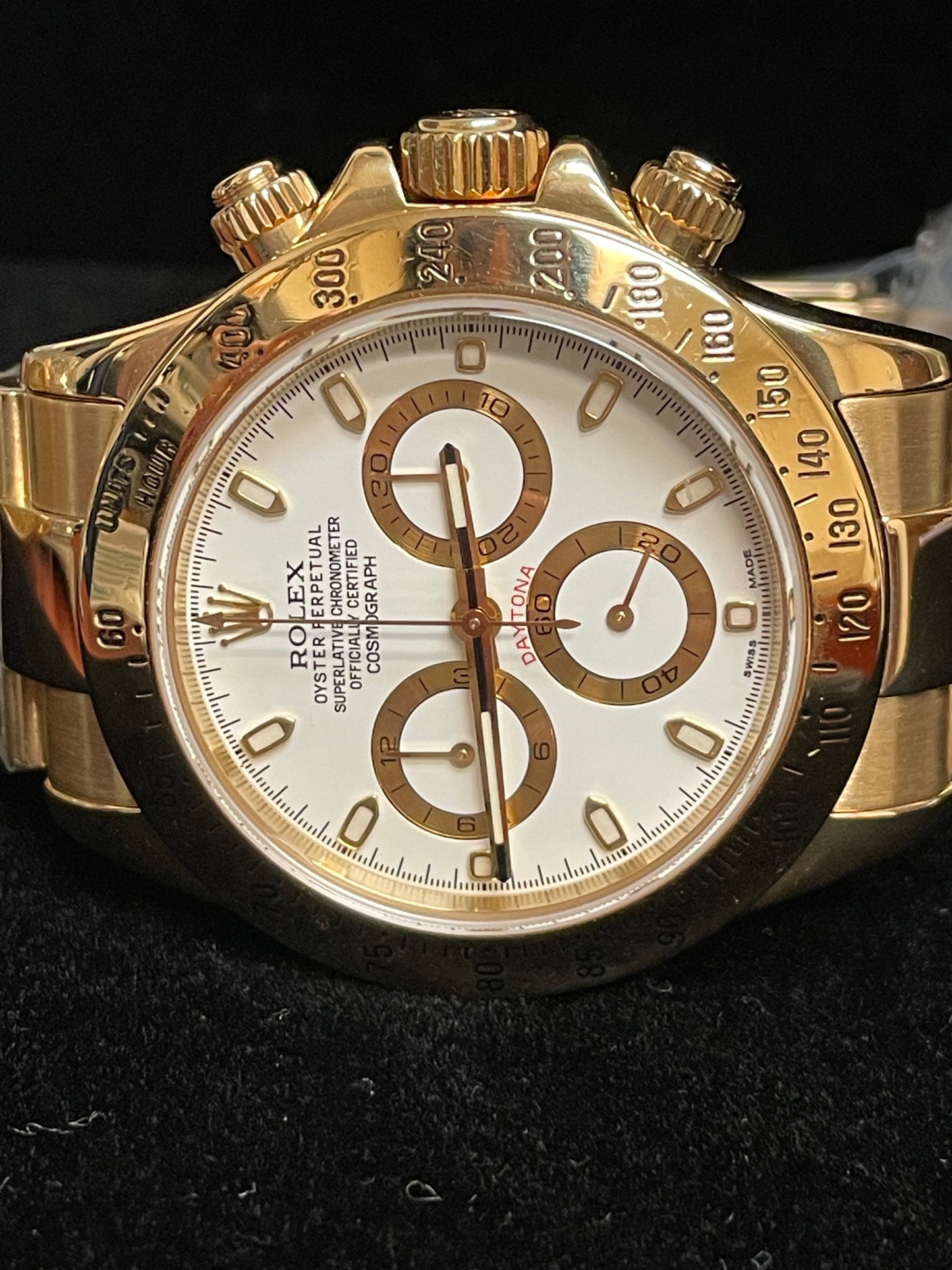 2002 Rolex Daytona 116528 White Dial 18kt Yellow Gold Oyster No Papers 40mm